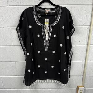 NEW Rise & Bloom Size M Swim Bathing Suit Coverup Embroidered Boho Beach Resort